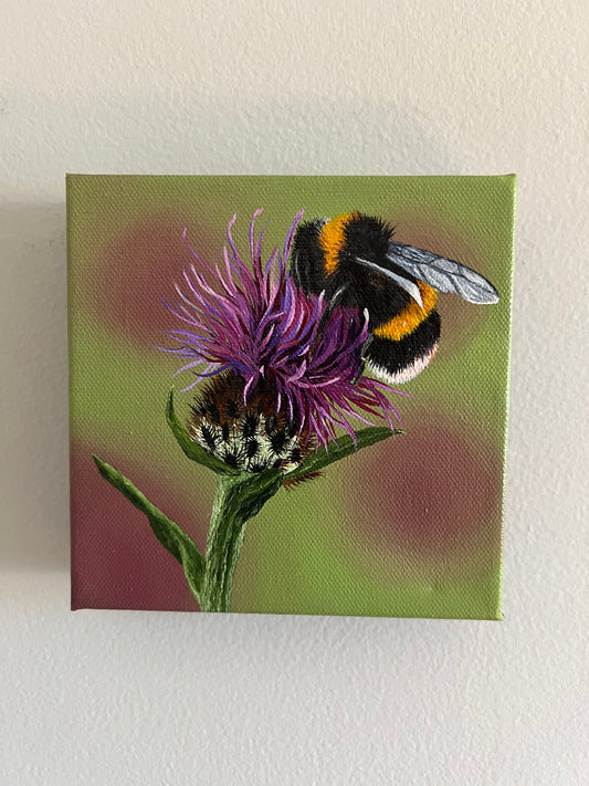 Original Bumblebee with Pink Thistle